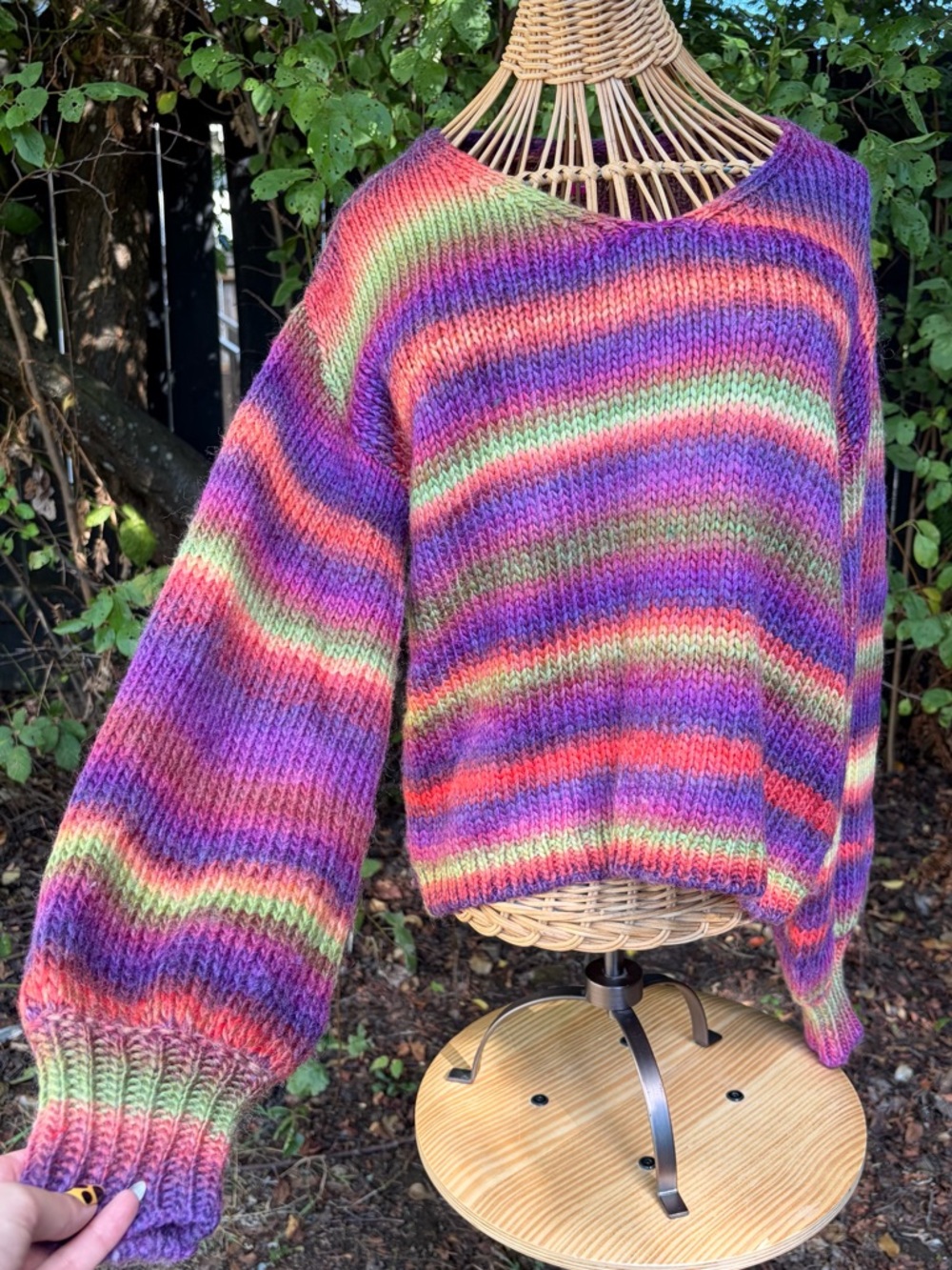Oversized Fall Striped Cozy Sweater